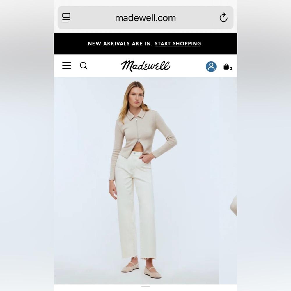 Madewell Ribbed Zip Front Tee - Picture 8 of 11